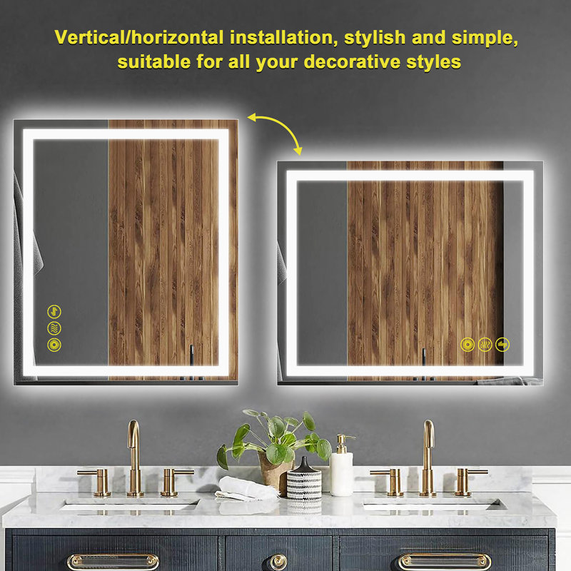 Miroir mural Helga, H 36 po x l 30 po x P 1,2 po