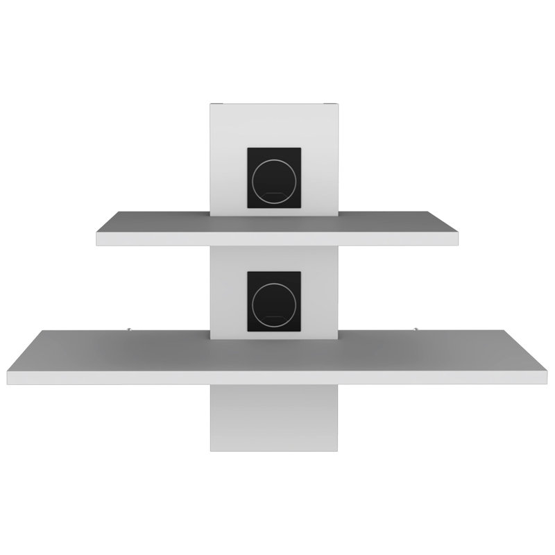 White Floating Shelf With Two Shelves For A Tidy And Elegant Decor Your Essentials