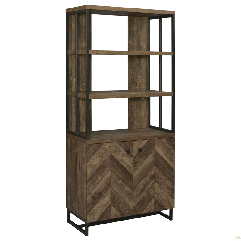 Bibliothèque à 2 portes Rustic Oak