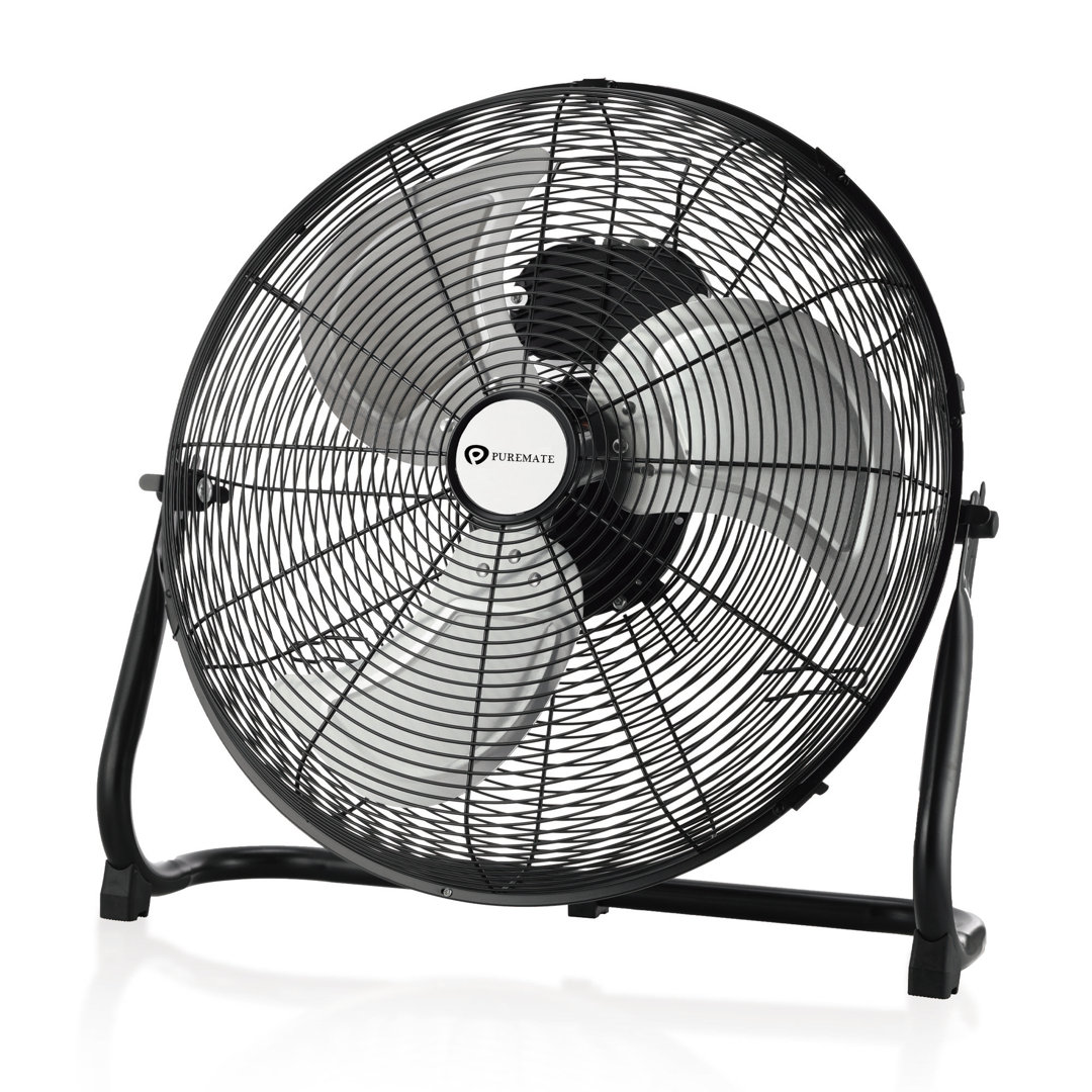 B&Q -  20 Inch Black Gym Floor Fan With 3 Speed Settings - Image 4