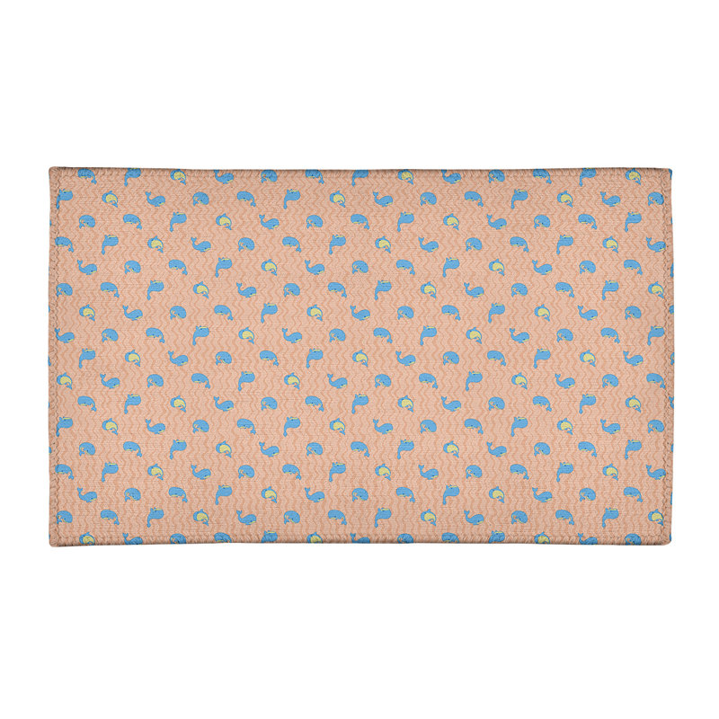 Tapis de la baleine orange, Rectangle 3 pi x 5 pi
