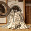 Tapis traditionnel damassé brun et beige lavable à la machine Pantelis-418947747