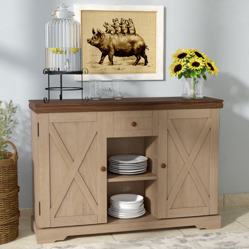 Buffet de service bas Lilah, Brun / brun foncé