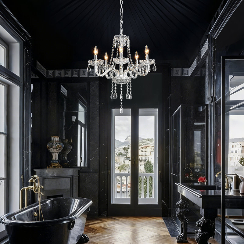 Lustre en cristal 5 lumières