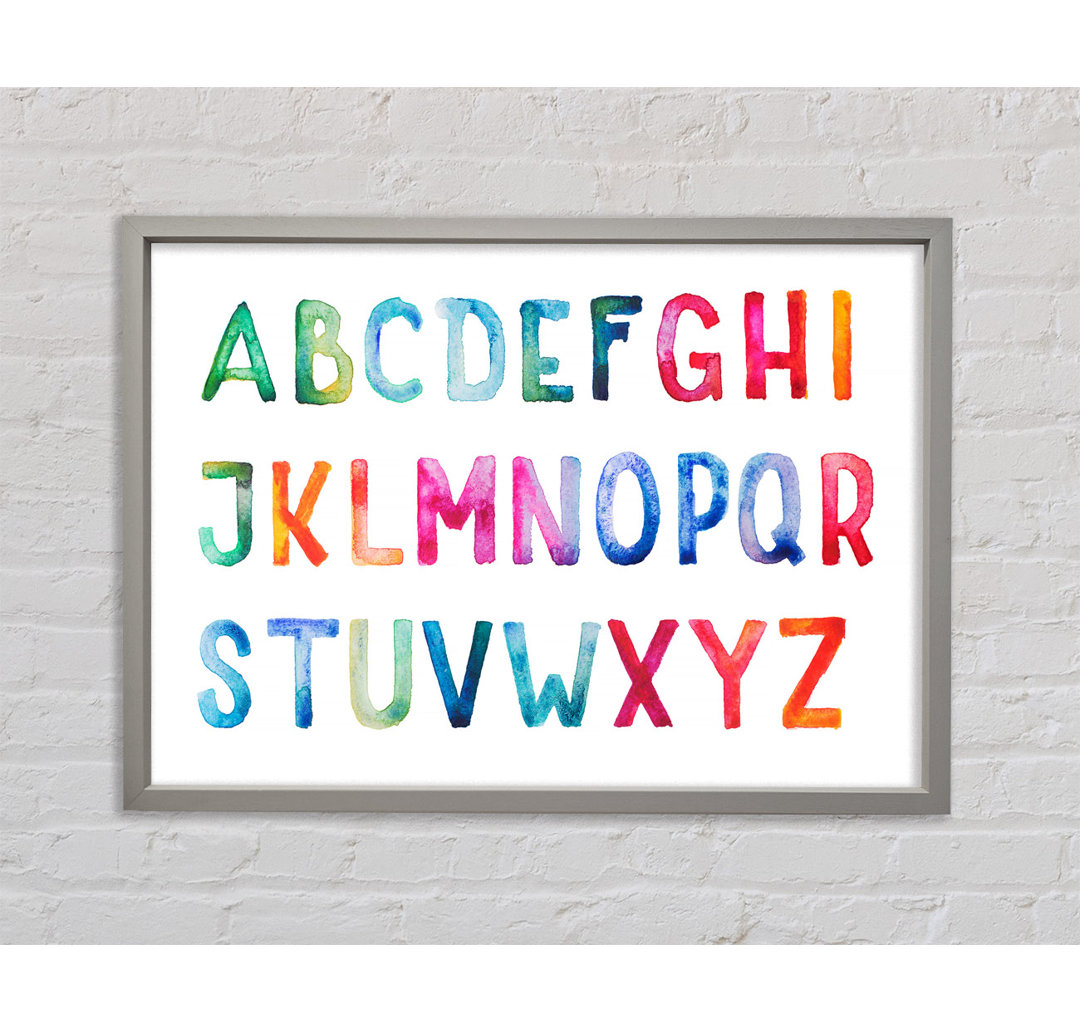 Regenbogen Alphabet Gerahmter Druck Wandkunst