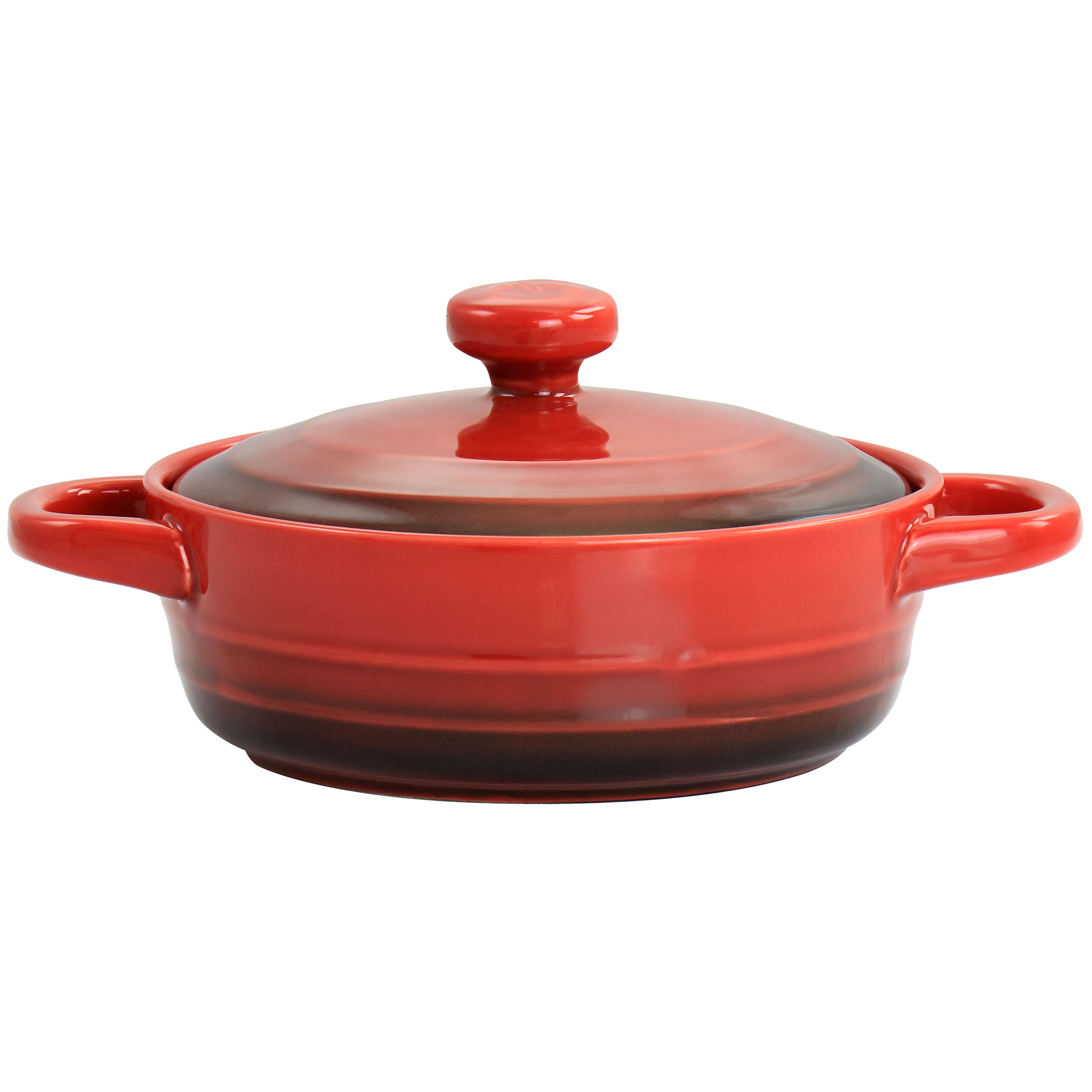 Crock-pot 3 qt Enamel Cast Iron Sauce Pan w/Lid - Gradient Red