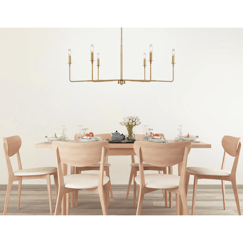 Alysa 6-Light Chandelier, Laiton chaleureux