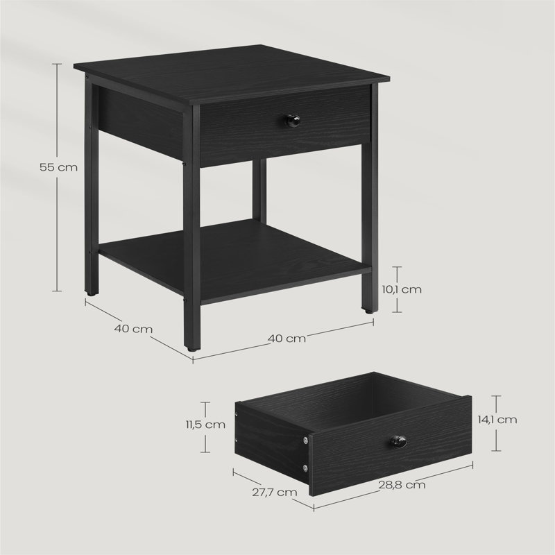 Angielina 40 cm W Bedside Table