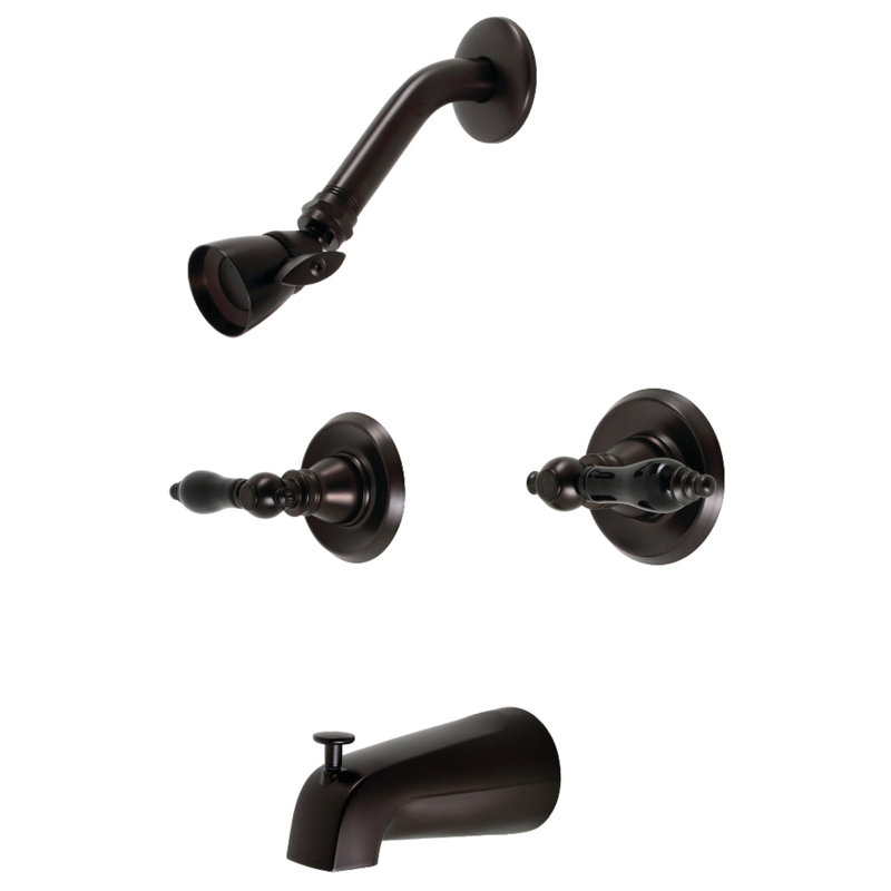 Kingston Brass Duchess Double-Handle Tub and Shower Faucet, Oil Rubbed Bronze