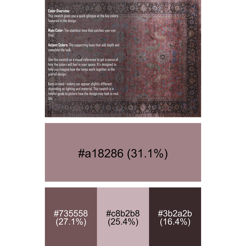 Oriental Indoor Rug, Rectangle 7' x 10'