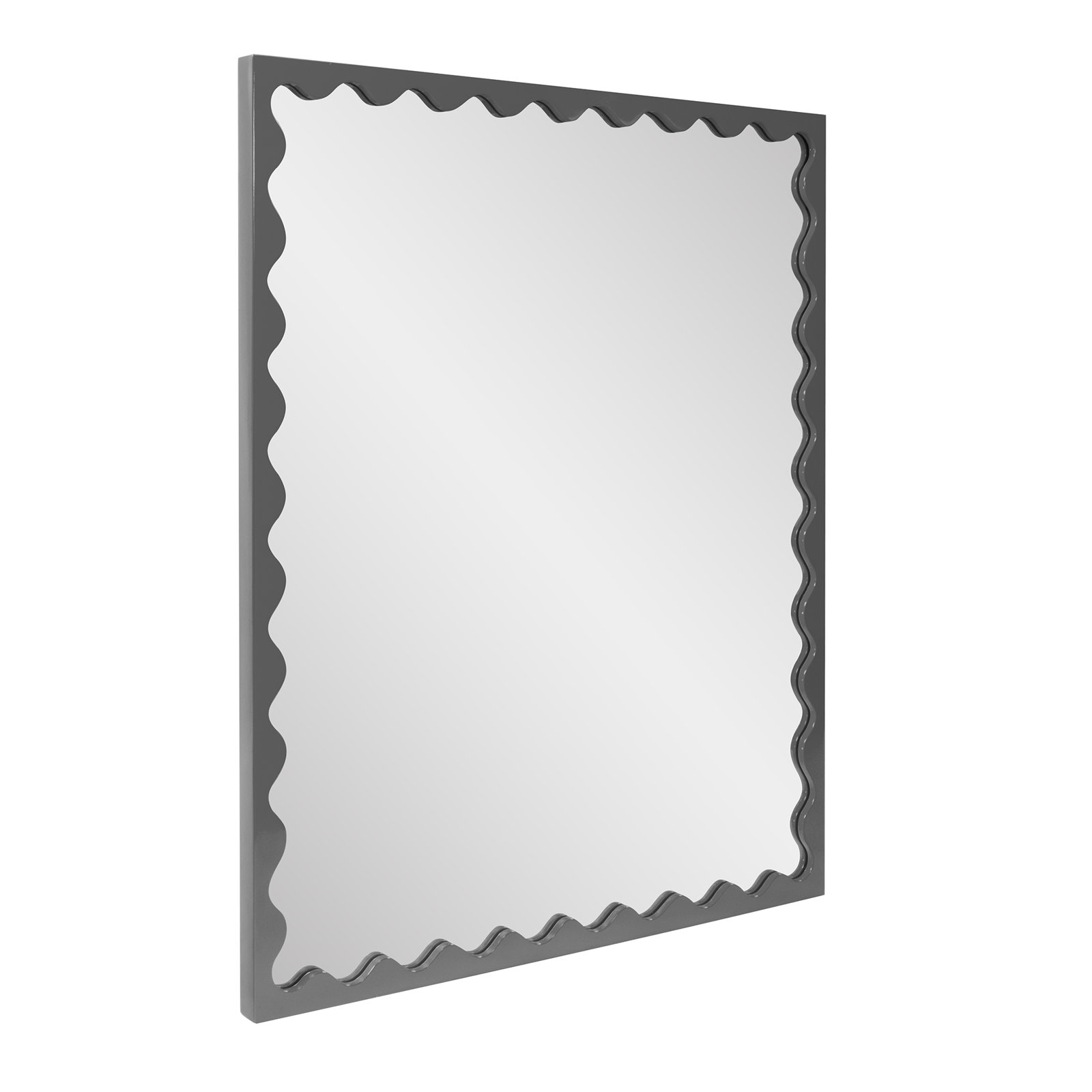 Ailee Rectangle Mirror, Charcoal Gray