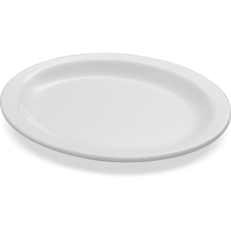 Plateau ovale en mélamine Asso, Blanc, H 1,19 po x l 8,97 po x P 12 po