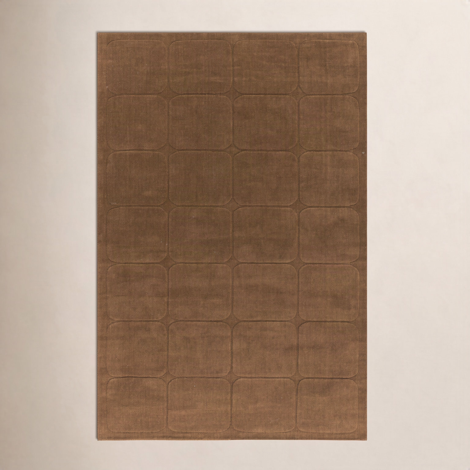 Aldery Copper Hand-Loomed Geometric Wool Rug, 6' X 9'