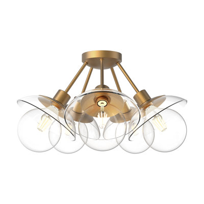 Plafonnier semi-encastré 5 lumières 19,75 po Francesca