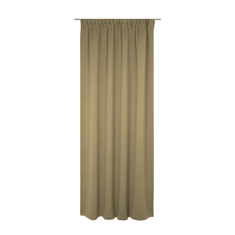 Polyester Blackout Pinch Pleat Curtain Panel, 142cm wide x 325cm high, Taupe