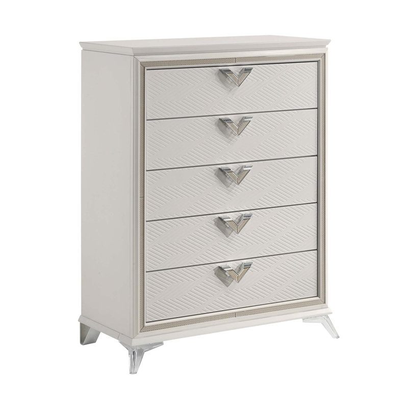 Commode de luxe moderne à 5 tiroirs avec une construction durable et un design élégant pour les chambres élégantes