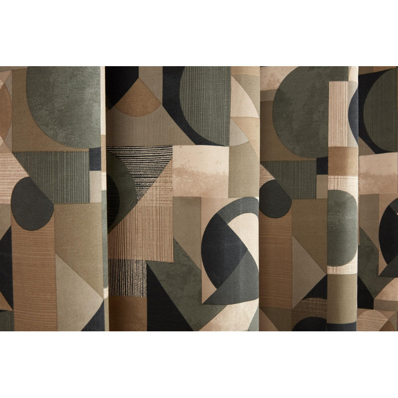 Tamera Semi Sheer Curtain, 117 W x 183 D cm, Brown