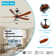 Wood Ceiling Fan No Light With Remote Control, Low Profile Ceiling Fan Without Light,Noiseless Reversible Dc Motor With Timer