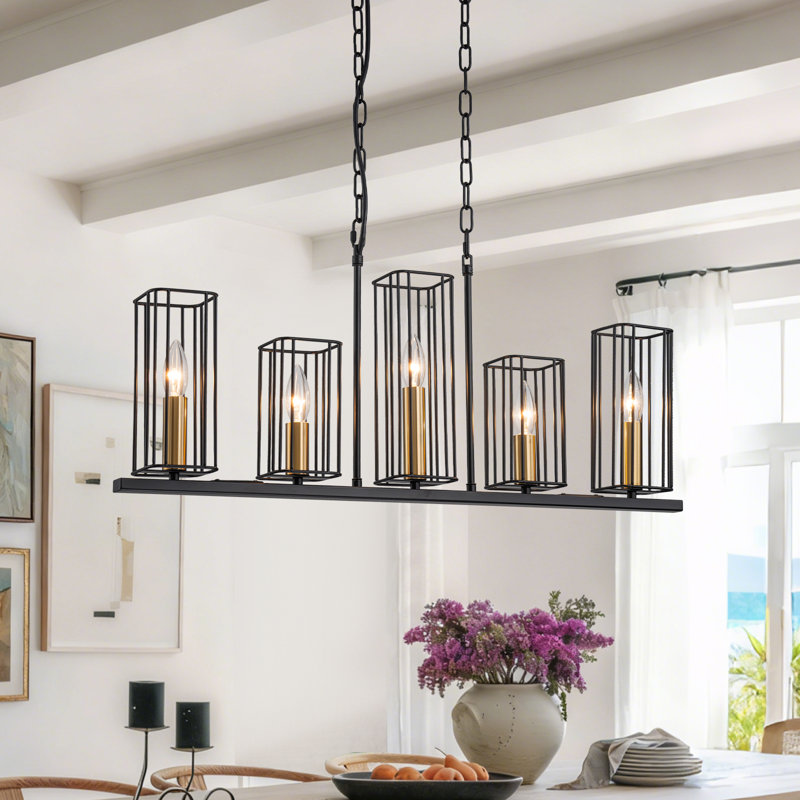 Luminaire suspendu pour îlot de cuisine 5 lumières