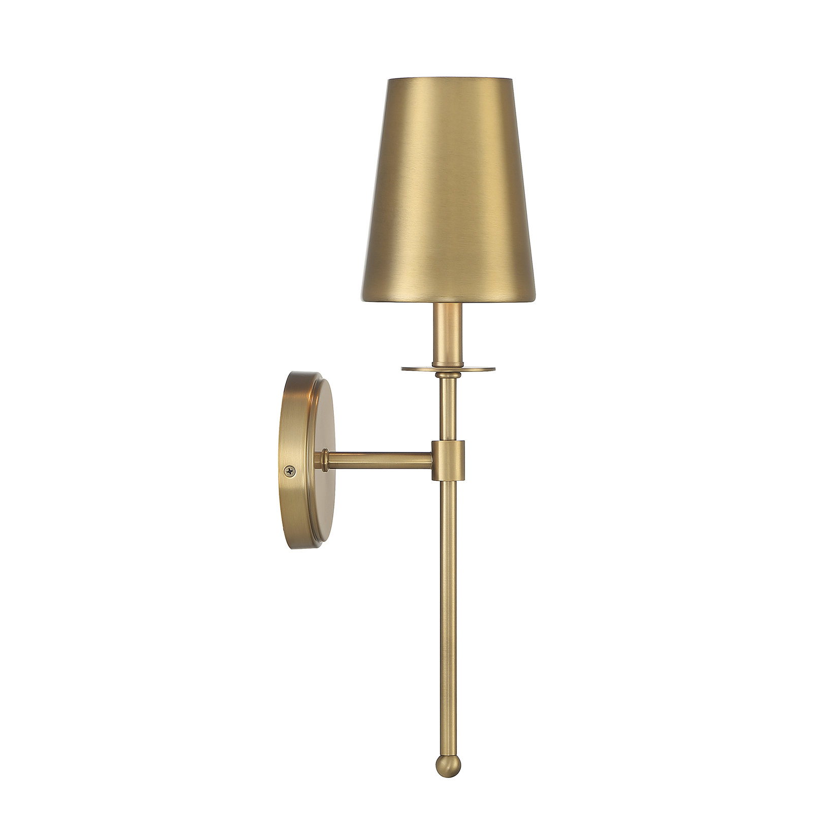 Reyka Single Light Dimmable Wall Sconces, Brass, Brass