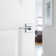 Ladera Square Hall/Closet Lever in Satin Chrome