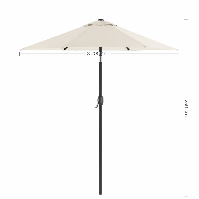 Wes 200cm Market Parasol, Beige