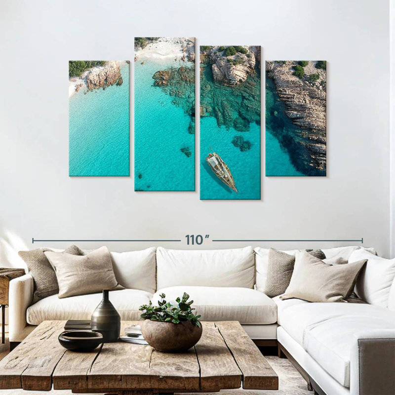 Gillard Sea In Sardinia, 54" H x 84" W