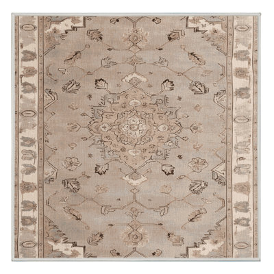 Tapis beige lavable à la machine Afyon