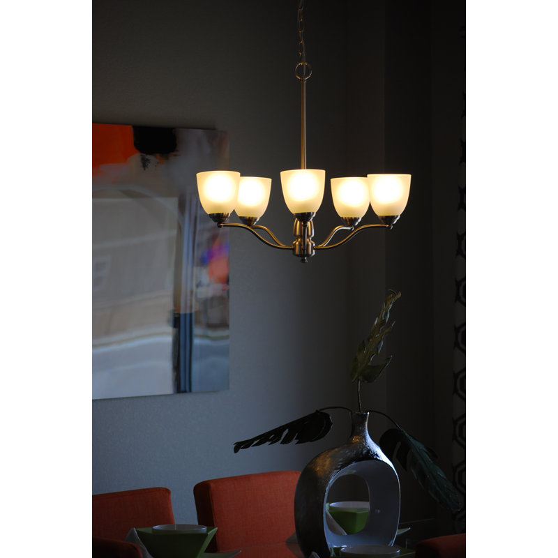 Callimont 5 - Light Dimmable Classic / Traditional Chandelier, Satin Nickel