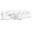 Canapé modulaire 94,49 po brun 100% polyester-129698964