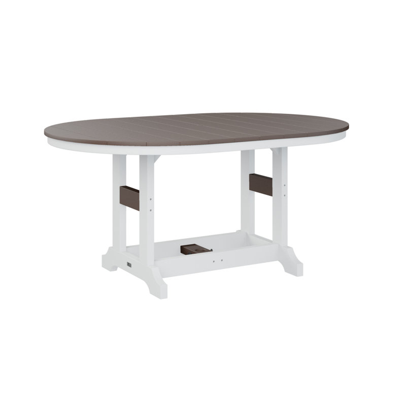 Table de salle à manger à hauteur de comptoir de 64 po Berlin, Chocolat / Brun, H 35,5 po x l 44 po x P 64 po
