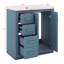 Meuble-lavabo de 30 po avec lavabo, armoire en bois massif avec lavabo à 3 tiroirs et portes à fermeture douce-79273133