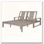 Double chaise longue d'extérieur avec dossiers réglables indépendants à 5 positions pour chaque siège-473047615