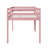 Twin-Size Solid Wood Low Loft Bed With Ladder-1089160933