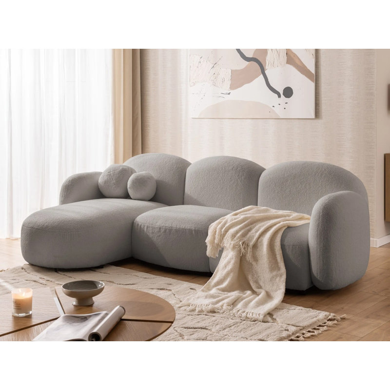 Nuvola Sectional, Left-Hand Facing, Light Grey