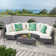 Afrahim 4 - Person Modular Patio Conversation Sets with Cushions