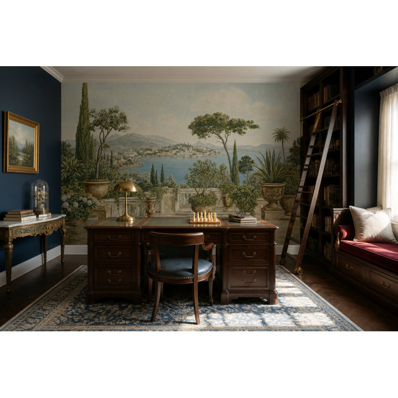 Scenic Landscape Wallpaper Coastal View Removable Bay Panorama Wall Decor, 200 po x 120 po, Non tissé