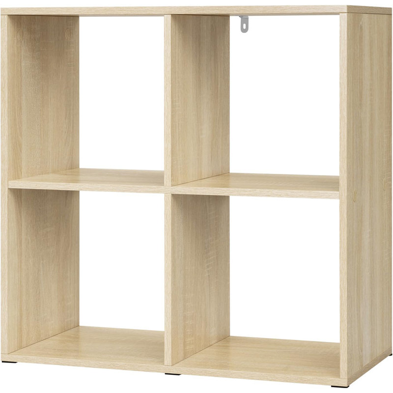 60cm W Cube Bookcase, Brown, (2 Shelves) 60cmH x 60cmW x 29cmD