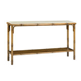 Bamboo 54'' W Marble Console Table