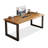 Brown Rectangular Solid Wood Writing Desk-742825389