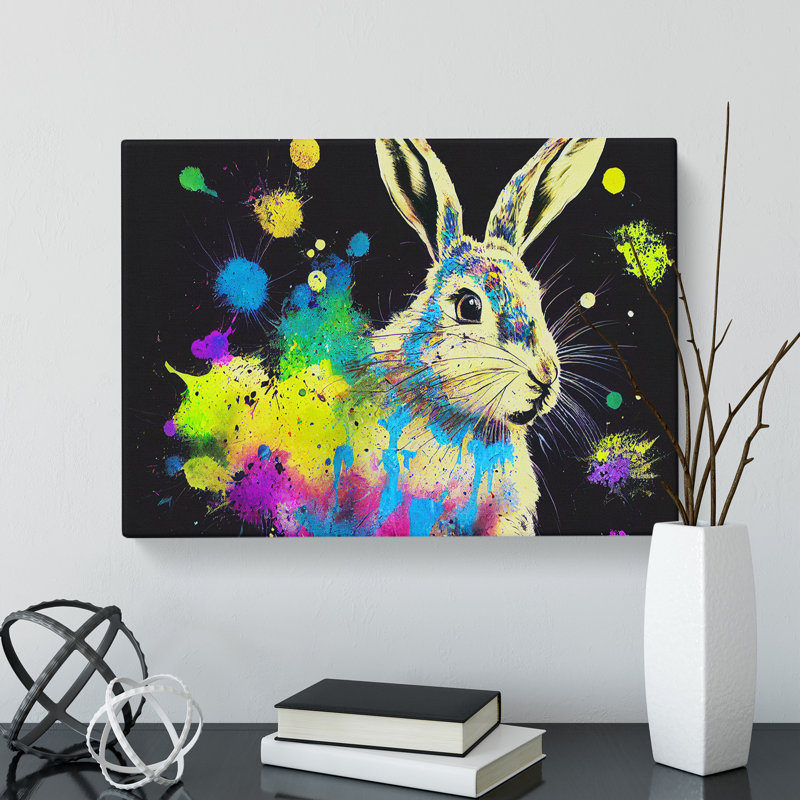 Hare Splash Vol.3 Abstract - Wrapped Canvas, 50cm H x 76cm W x 3cm D