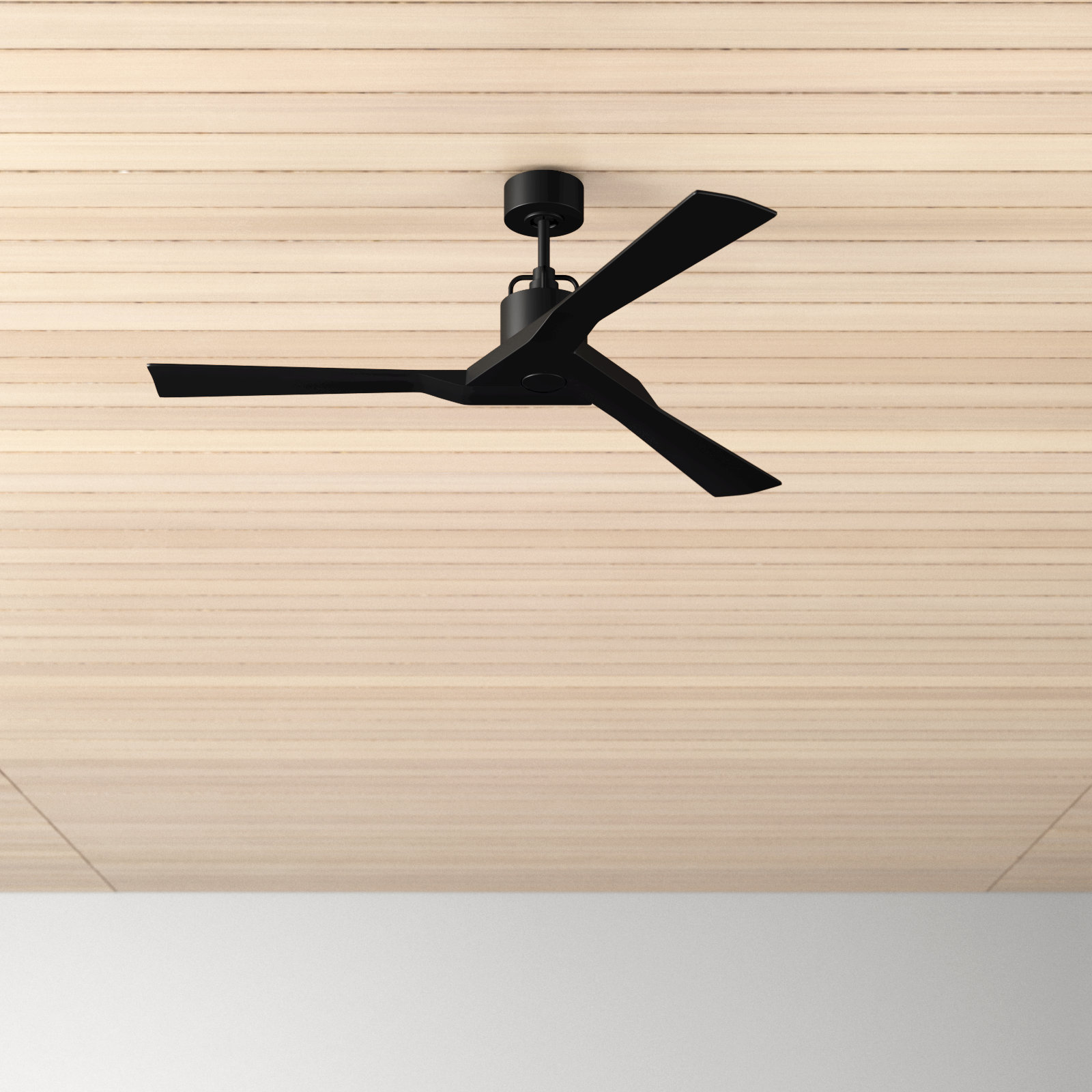 Gerda 52'' 3 Blade Ceiling Fan, Midnight Black, Midnight Black