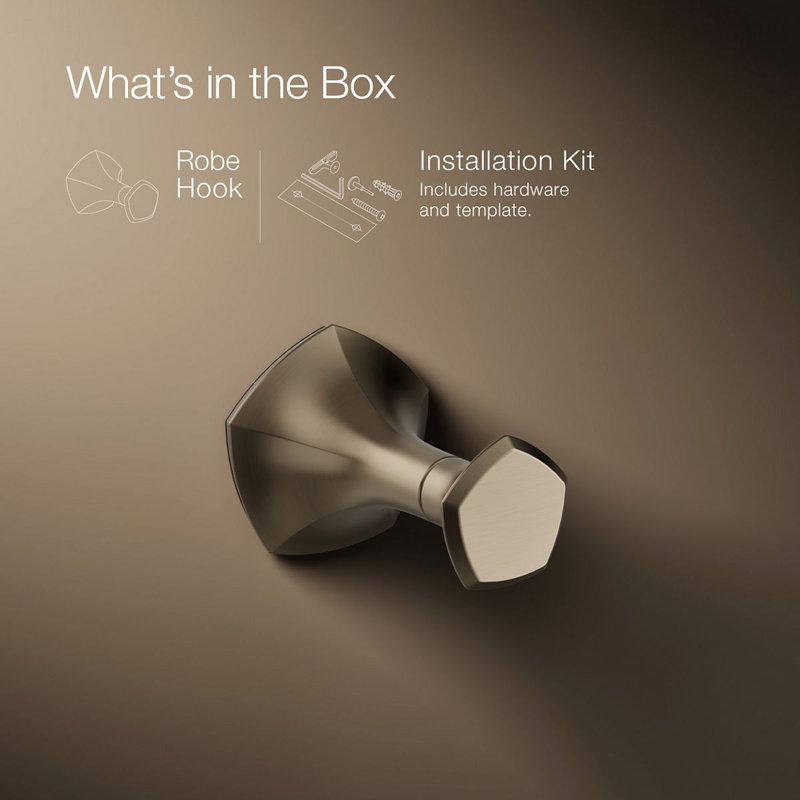 Occasion® Wall Mounted Robe Hook, Vibrant Brushed Bronze