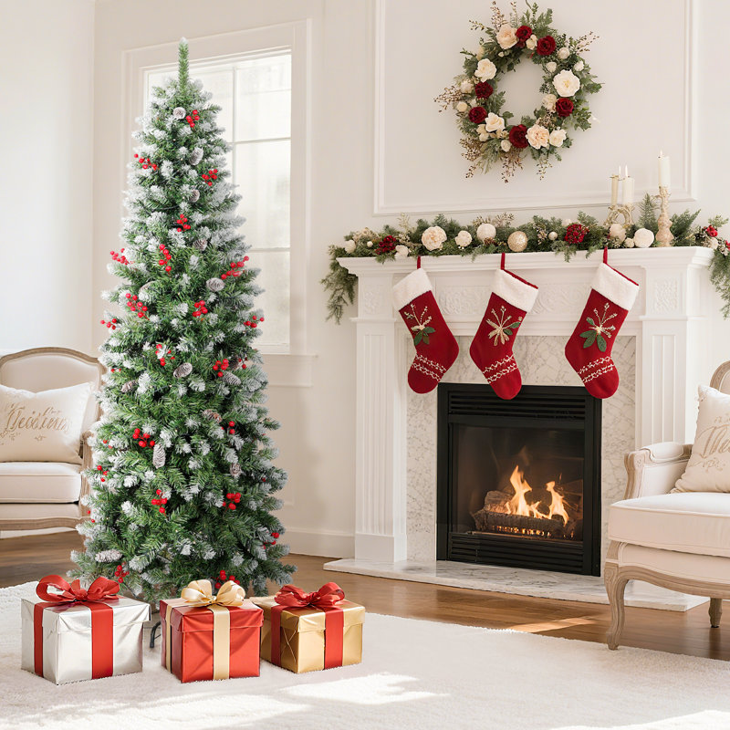 Arbre de Noël artificiel enneigé 6FT, 6FT