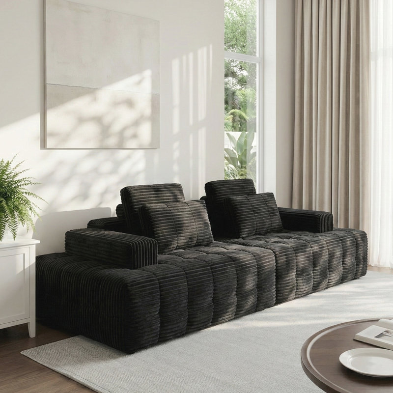 Cloud Modular Sectional Couch, Upholstered Boneless Couches, Comfort Loveseat Sofa - No Assembly Required for Living Room Bedroom