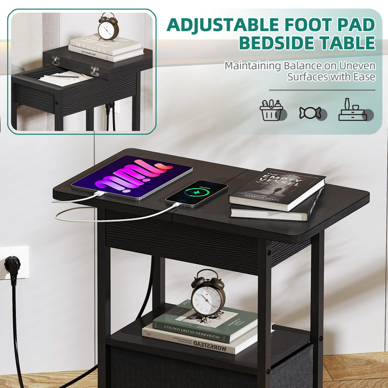 Aleine Side Table with Storage