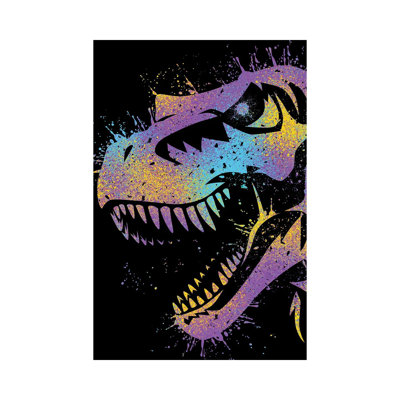 Rex Colorful 1 Piece Wrapped Canvas Wall Art