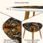 Ensemble de 2 tables gigognes Triangle Nesting Majestic Tiger Fierce Gaze