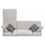 Canapé modulaire rembourré en L Isla Platinum Premium avec coussins décoratifs