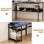 L-Shaped Metal Base Computer Desk-126450081